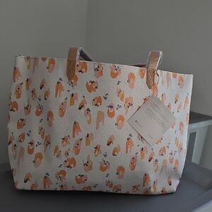 Thirty-One White and Orange Shoulder Bag